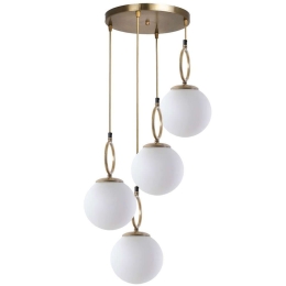 Φωτιστικό Οροφής Morino 846STL2827 Φ30x70cm E27 60W Gold-White Opviq