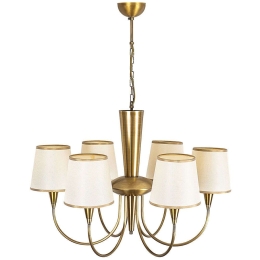 Φωτιστικό Οροφής Pardo 892OPV1402 Φ75x85cm 6xE27 40W Gold-White Opviq