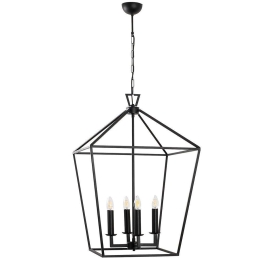 Φωτιστικό Οροφής Till 942FLG2514 50x71x123cm 4xE14 40W Black Opviq