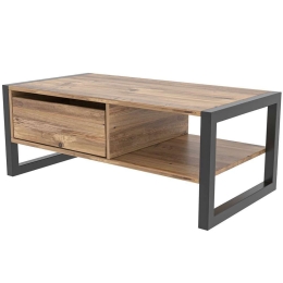 Τραπέζι Σαλονιού Haldizen 854KLN2807 105x55x40cm Oak-Black