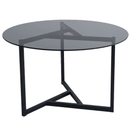 Τραπέζι Σαλονιού Trio 552NOS1410 75x75x42cm Fume-Black