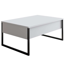 Τραπέζι Σαλονιού Luxe 618BLY1125 90x60x40cm White-Black