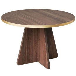Τραπεζάκι Βοηθητικό Mushroom 552NOS2373 60x60x40cm Walnut-Gold