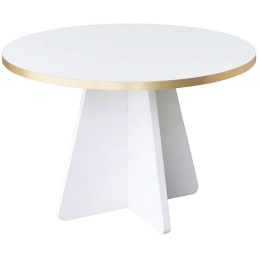 Τραπεζάκι Βοηθητικό Mushroom 552NOS2375 60x60x40cm White-Gold