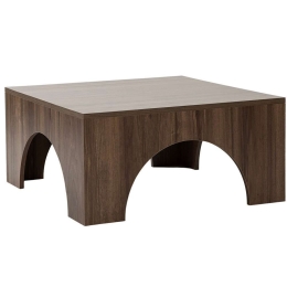 Τραπέζι Σαλονιού Collesium 552NOS2413 80x80x37cm Walnut