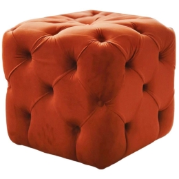 Σκαμπό Kup Chester Babyface 383EVN1128 48x48x48cm Cinnamon