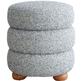 Σκαμπό Boumy Wood 383EVN1173 42x42x44cm Blue-Grey
