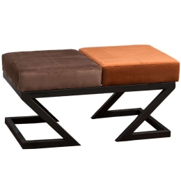 Σκαμπό Eda 591GRC1137 90x45x45cm Brown-Orange