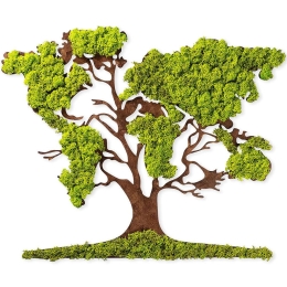 Διακοσμητικό Τοίχου Tree 931NTR1115 71x1x59cm Brown-Green Wallity Mdf