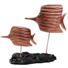Διακοσμητικό Επιτραπέζιο Copperband 565TNL1204 30x14x26cm Black-Bronze Aberto Design Πολυέστερ