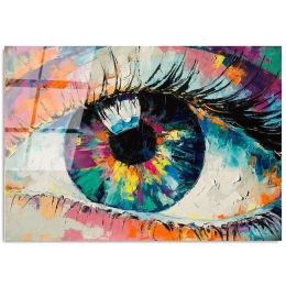 Πίνακας Γυάλινος 123BZM1242 100x70cm Multi Wallity Οριζόντιοι Γυαλί