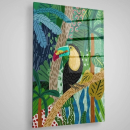 Πίνακας Γυάλινος 401MGN3508 50x70cm Multi Wallity Κάθετοι Γυαλί