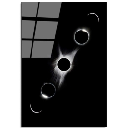 Πίνακας Γυάλινος 123BZM1260 70x100cm Black-White Wallity Κάθετοι Γυαλί