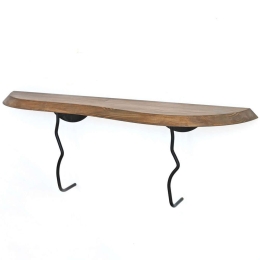 Ράφι Τοίχου Lierre 552NOS2446 99x22cm Walnut-Black