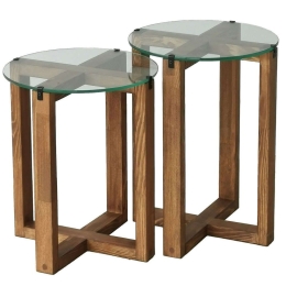 Ζιγκόν Amalfi (Σετ 2Τμχ) 552NOS2248 Φ40x45/40x50cm Walnut