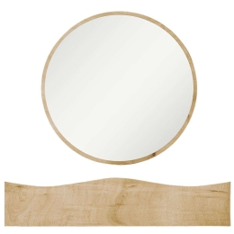 Κονσόλα Με Καθρέπτη Princesse 552NOS2368 82x30x15cm Oak Μοριοσανίδα, Μελαμίνη