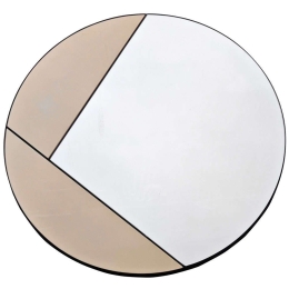 Καθρέπτης Τοίχου Cicero 552NOS2469 60x60cm Bronze Aberto Design Μοριοσανίδα, Μελαμίνη