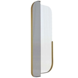 Καθρέπτης Τοίχου Day & Night 552NOS2357 60x130cm Gold Aberto Design Mdf,Μέταλλο