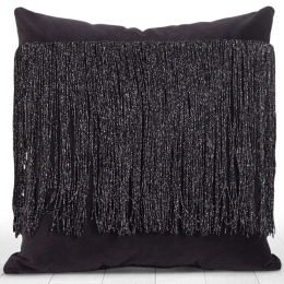 Μαξιλάρι Διακοσμητικό (Με Γέμιση) Venus 210FLF1105 Black Aberto Design 50Χ50 50x50cm Βελούδο