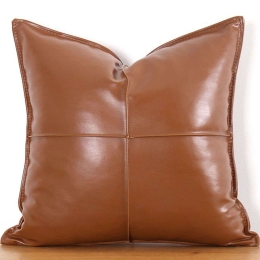 Μαξιλάρι Διακοσμητικό (Με Γέμιση) Dobsett 210FLF1116 Camel Aberto Design 50Χ50 50x50cm Τεχνόδερμα
