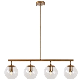Φωτιστικό Οροφής - Ράγα Fazli 942FLG1193 70x15x43/87cm 4xE14 40W Gold Opviq