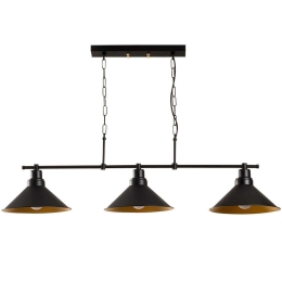 Φωτιστικό Οροφής - Ράγα Sivani 536NTD1149 108x24x55cm 3xE27 40W Black Opviq