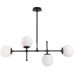 Φωτιστικό Οροφής - Ράγα Mudoni 892OPV1940 108x15x67/82cm 4xE27 40W Black Opviq