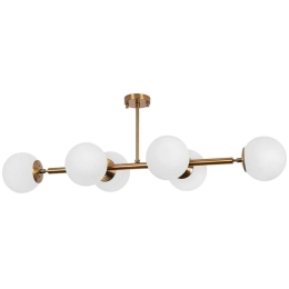 Φωτιστικό Οροφής - Πλαφονιέρα Fazli 942FLG1214 110x40x35cm 6xE14 40W Gold Opviq