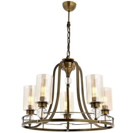 Φωτιστικό Οροφής 683AVN1115 Φ62x85cm 5xE27 6W Gold Opviq