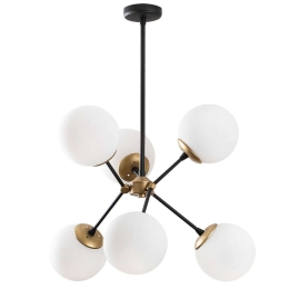 Φωτιστικό Οροφής Gondol 584TTM1205 55x55x65cm 6xE27 40W Black-Gold Opviq