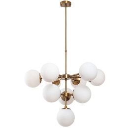 Φωτιστικό Οροφής Akkas 942FLG1166 74x74x66/108cm 10xE27 40W Gold Opviq