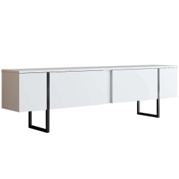 Έπιπλο Τηλεόρασης Luxe 618BLY1105 180x30x50cm White-Black