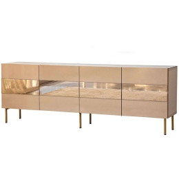 Έπιπλο Τηλεόρασης Leon 552NOS1527 180x35x59cm Bronze-Gold
