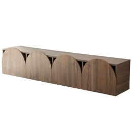 Έπιπλο Τηλεόρασης Επιτοίχιο Mesta 552NOS2429 180x35x35cm Walnut
