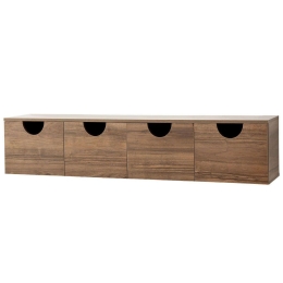 Έπιπλο Τηλεόρασης Επιτοίχιο Four Seasons 552NOS2433 180x35x35cm Walnut