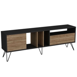 Έπιπλο Τηλεόρασης Mistico 875ZNA3058 180x35,5x58,7cm Walnut-Black
