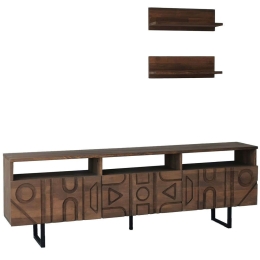 Σύνθεση Τηλεόρασης Aristo 552NOS1522 170x30x40cm Walnut