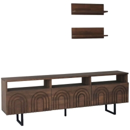Σύνθεση Τηλεόρασης Helen 552NOS1523 170x30x40cm Walnut