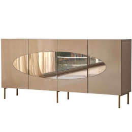 Μπουφές Lago 552NOS1814 180x40x80cm Bronze-Gold Mdf
