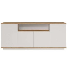 Μπουφές 956LCS1509 180x44,5x75cm Pine-White Μοριοσανίδα, Μελαμίνη