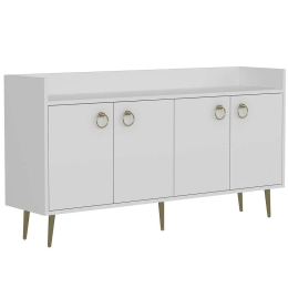 Μπουφές Daring 475OLV1719 140x40x75,2cm White Μοριοσανίδα, Μελαμίνη