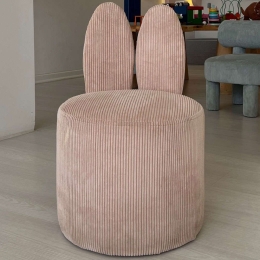 Σκαμπό Παιδικό Bunny 391EVL1105 39x39x58cm Pink