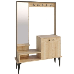 Έπιπλο Εισόδου Andy 393MRD1113 114x35x170cm Oak Μοριοσανίδα, Μελαμίνη