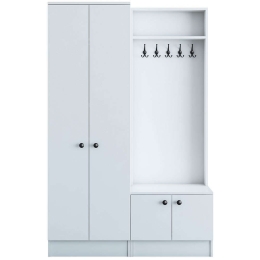 Έπιπλο Εισόδου 893RAN4911 119,6x37,3x182,8cm White Μοριοσανίδα, Μελαμίνη