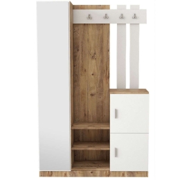 Έπιπλο Εισόδου 956LCS2805 113,6x37,5x179,7cm Pine-White Μοριοσανίδα, Μελαμίνη