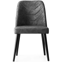 Καρέκλα Dallas (Σετ 4Τμχ) 974NMB1174 50x49x90cm Anthracite-Black Μέταλλο,Βελούδο,Ξύλο