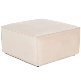 Πουφ Lora 560ARE1936 85x85x40cm Cream