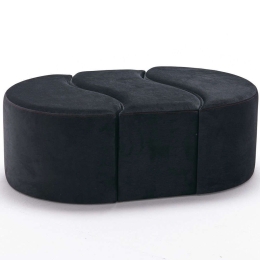 Σκαμπό Alya 825BLC1618 120x80x40cm Black