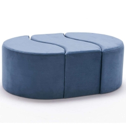 Σκαμπό Alya 825BLC1616 120x80x40cm Blue