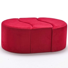 Σκαμπό Alya 825BLC1614 120x80x40cm Red